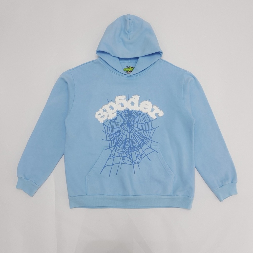 Blue Hoodie with Web Design